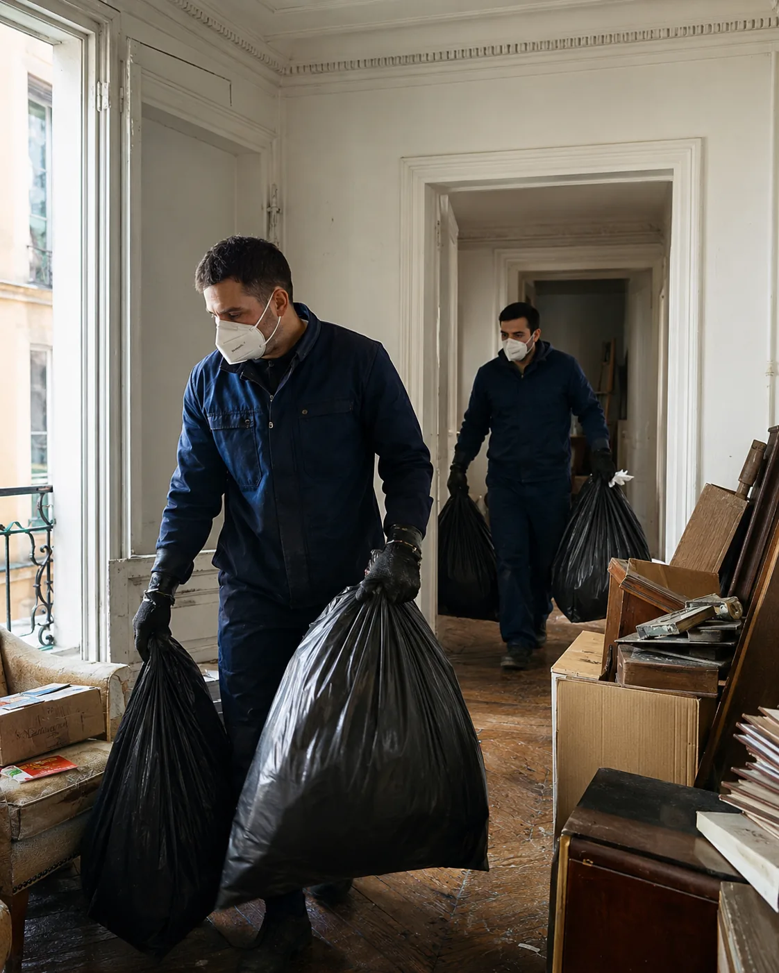Équipe Clean Up Débarras en intervention à Marseille